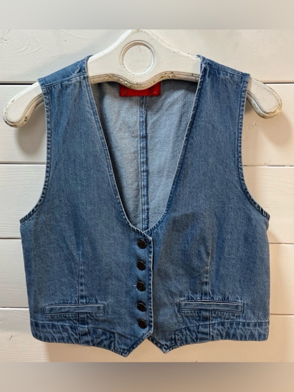 SIGNATURE8 – Denim Button Vest (Size L, NWT)